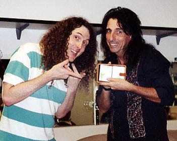Weird Al back Stage with Alice Cooper